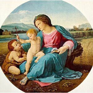 The Alba Madonna Raphael Colorplate Art Print 1939 Antique Renaissance LGADCP